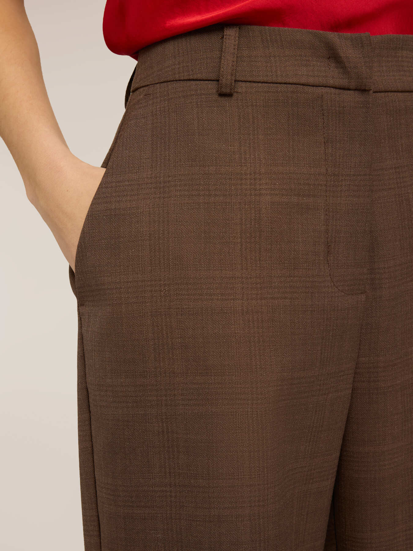 Palazzo pants in check polyviscose image number 2