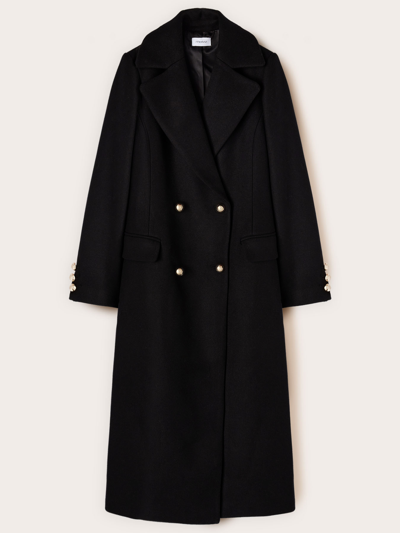 Cappotto doppiopetto in panno misto lana image number 4