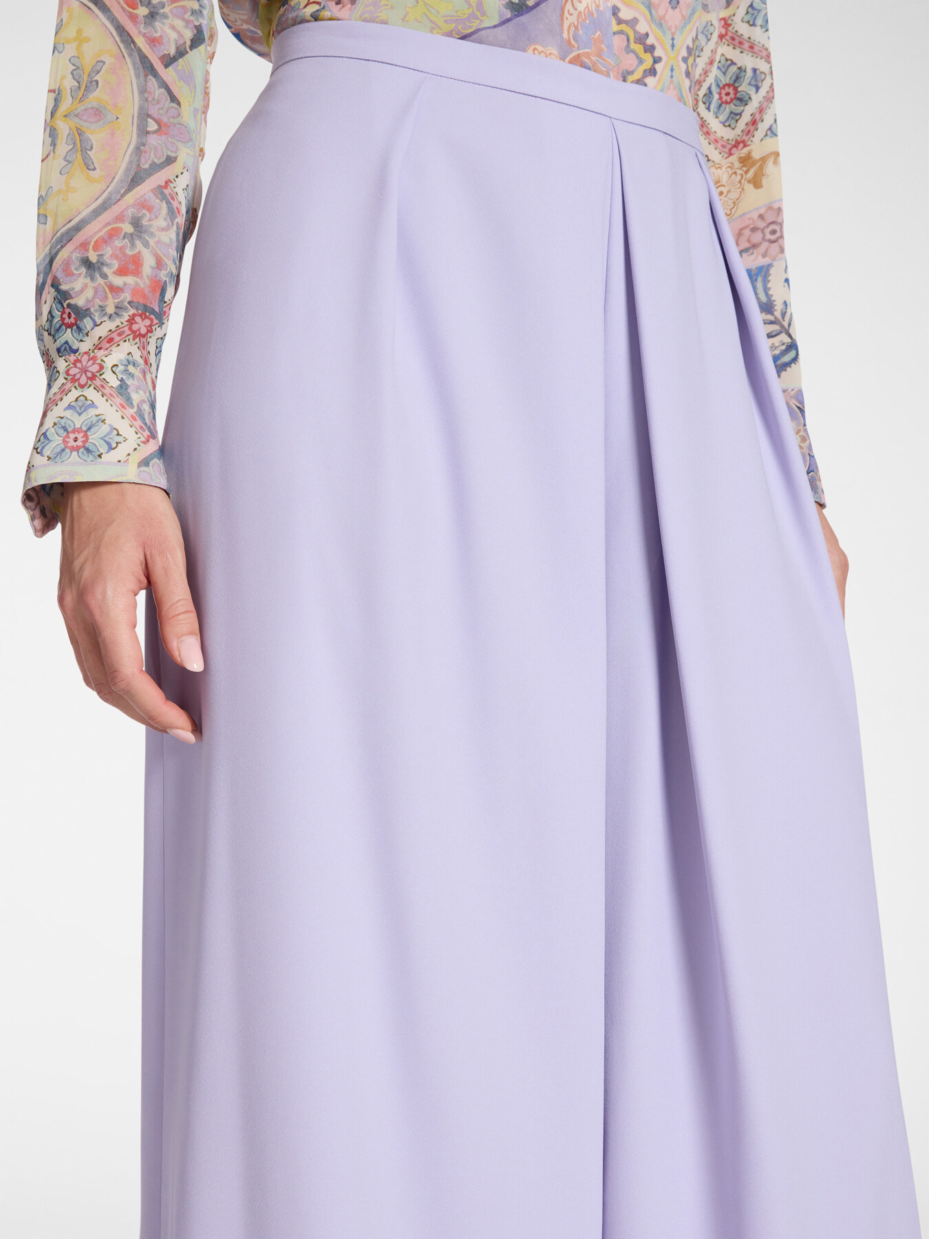 Pantalon palazzo en cady image number 3