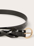 Ceinture en cuir verni avec passants croisés image number 2