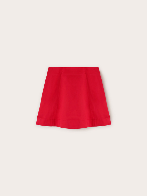 Flared short skirt