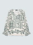 Blusa in raso con stampa paisley image number 5