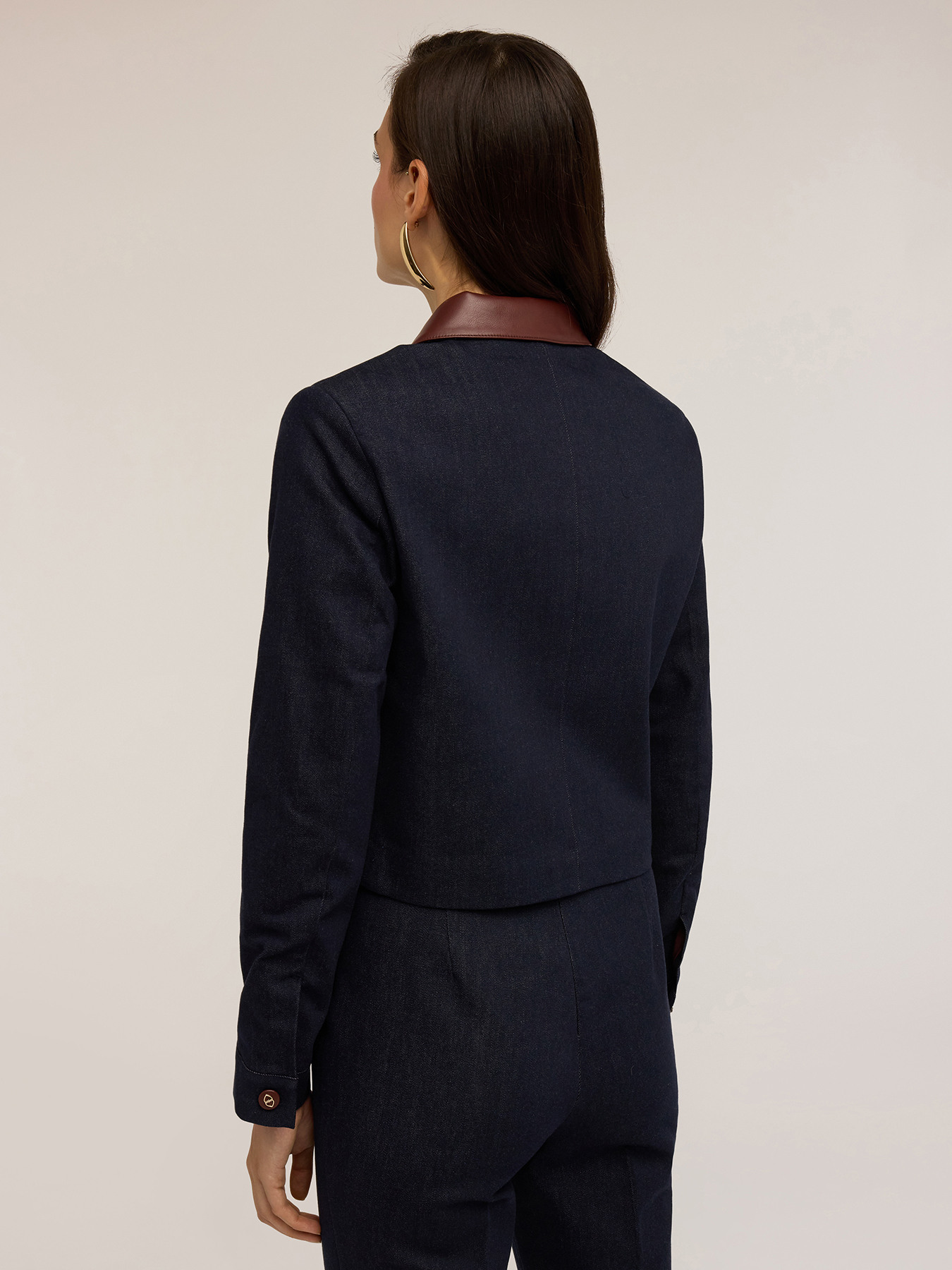 Veste en jean avec empiècements image number 1