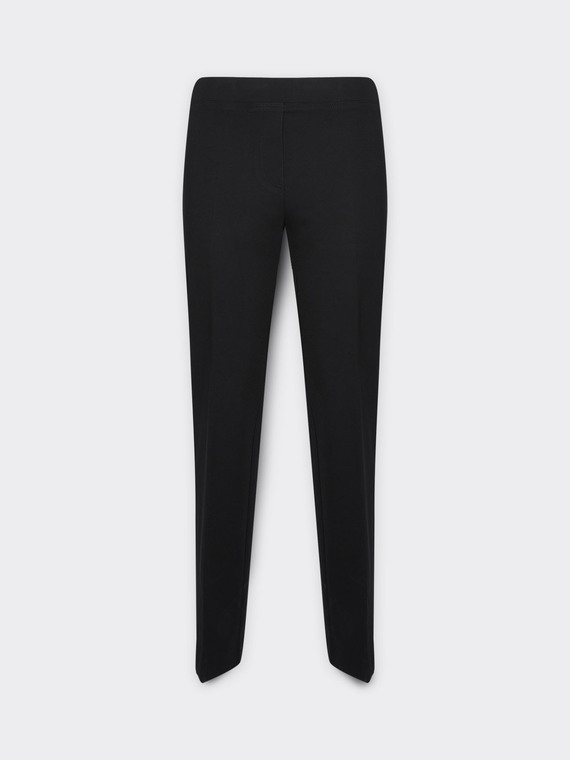 Milano knit fabric slim-fit trousers