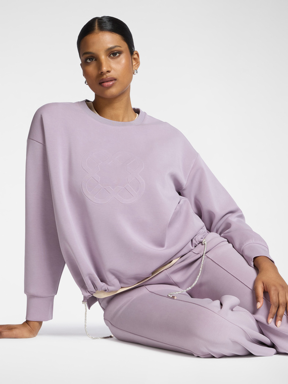 Sweatshirt aus Scuba mit Monogramm-Logo