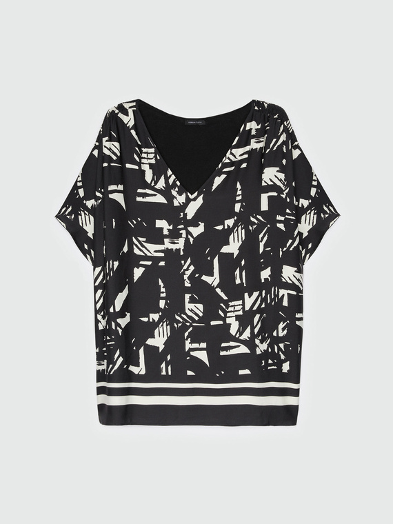 Blouse à imprimé abstrait