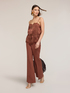 Flare trousers in linen blend image number 2