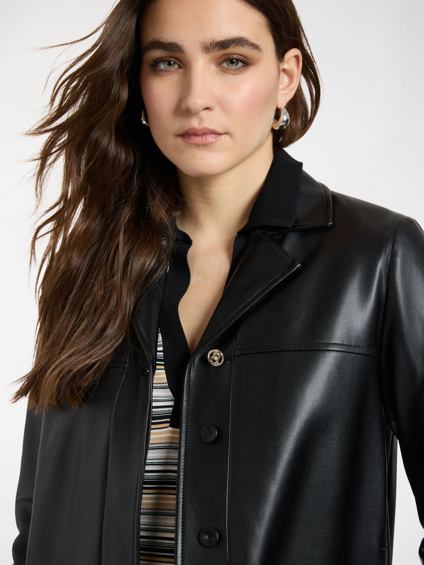 Boxy-Jacke aus beschichtetem Stoff image number 3