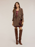 Slim fit coat with check pattern image number 2