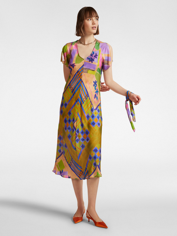 Printed midi dress