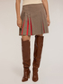 Pleated mini skirt with Houndstooth pattern image number 3