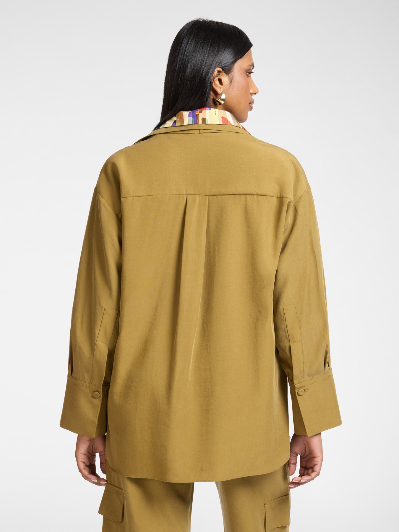 Camicia misto lino con fusciacca image number 1