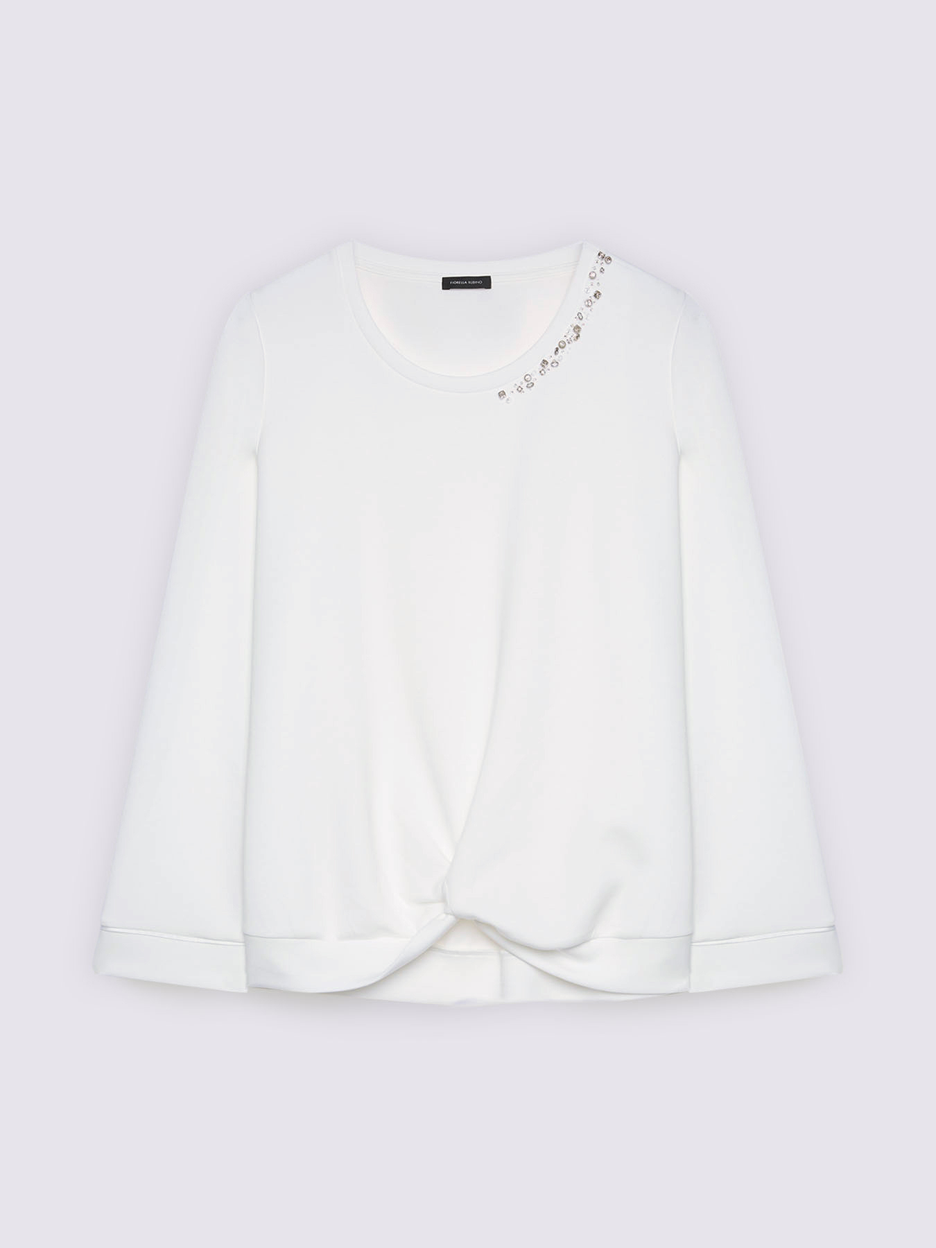 Sweatshirt with knot and luminous appliqués image number 4