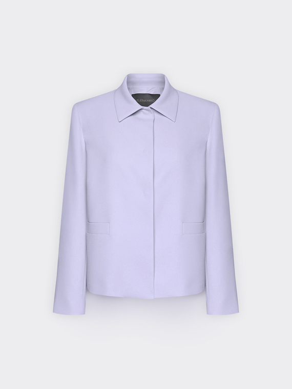 Jaqueta em tecido crepe