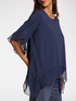 Camiseta com bordas de georgette image number 3