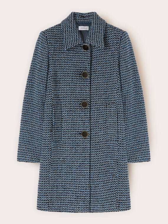 Manteau long jacquard