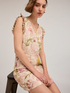 Mini dress with floral jacquard-effect print image number 1