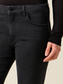 Black flare jeans with frayed hem image number 2