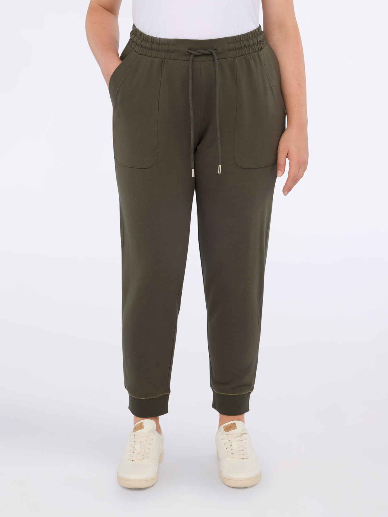 Joggers in felpa di cotone con coulisse image number 0
