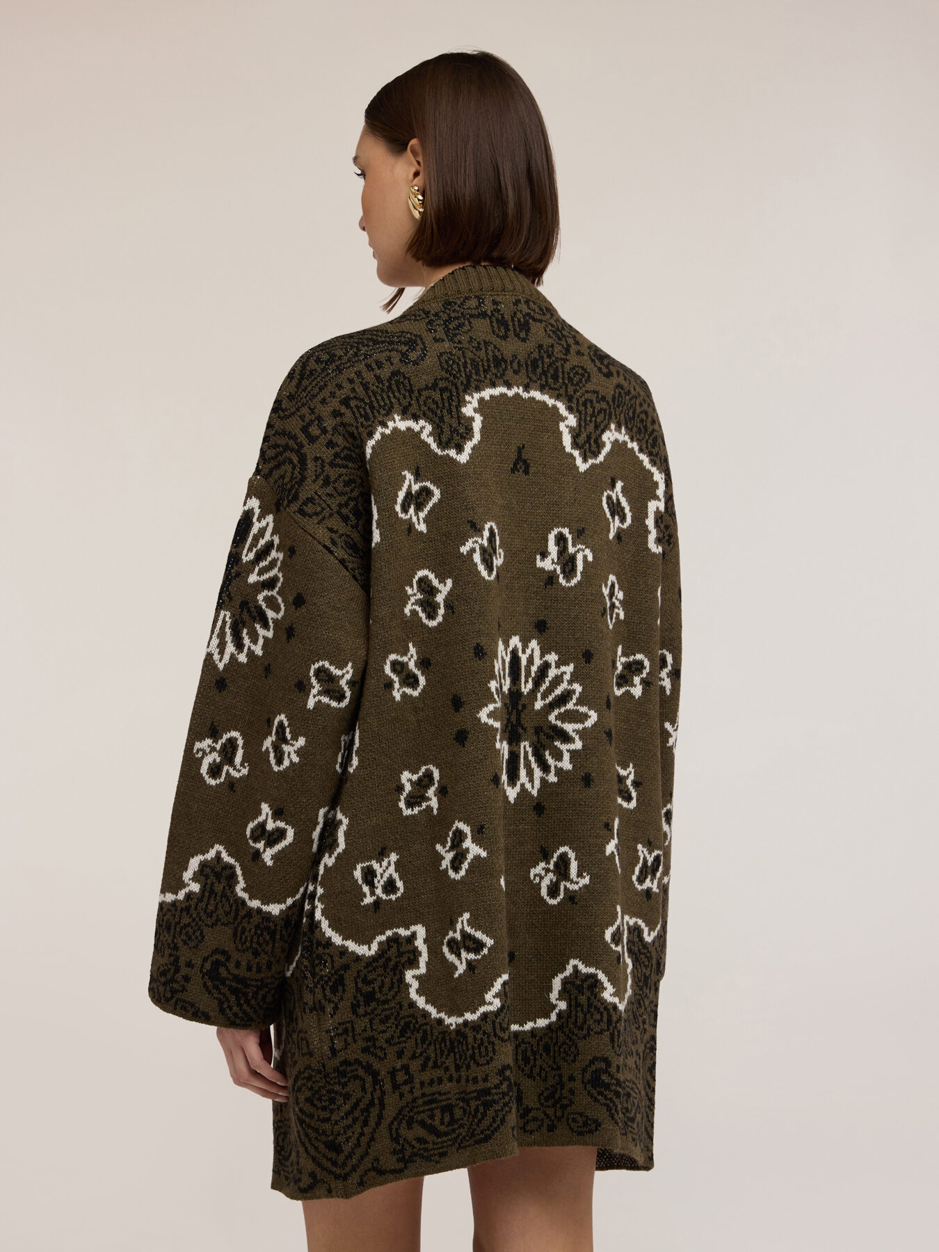 Cardigan suprapus din tricot jacquard image number 1