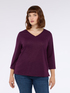 Lurex jersey V-neck T-shirt image number 2