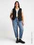 Scuba fabric waistcoat with buttons image number 1