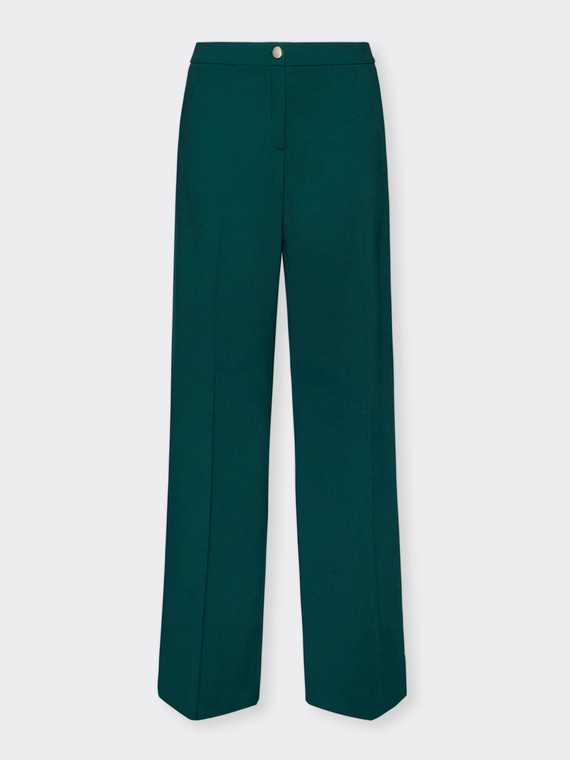 Stretch crepe fabric trousers