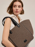 Shopping bag effetto stuoia con manici image number 0