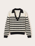 Striped lurex sweater with rhinestones image number 4