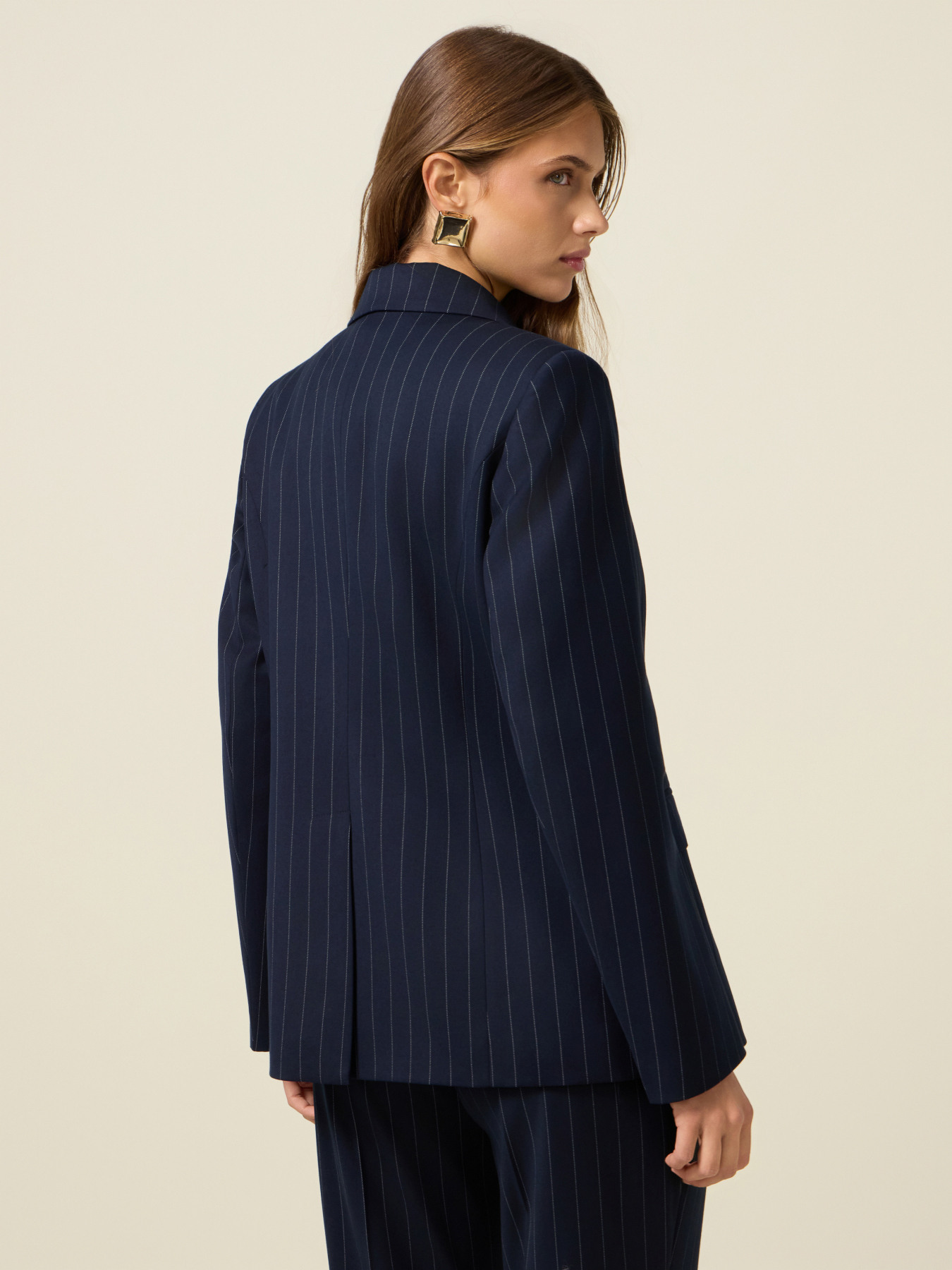 Double-breasted pinstripe blazer image number 2