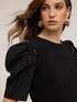 T-shirt with puffed sleeves and stones image number 3