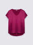 Two-material V-neck T-shirt image number 4