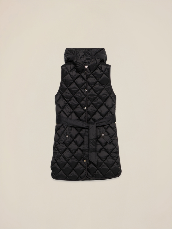 Gilet piumino lightweight con cappuccio