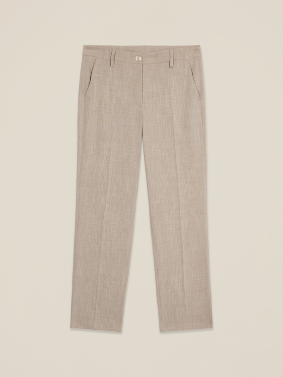 Pantalones pitillo de tejido fluido