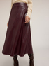 Flared midi skirt in coated fabric image number 3