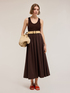 Openwork knit dress with bodice image number 0
