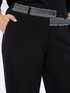Pantaloni Wide Leg con inserto decorativo image number 4
