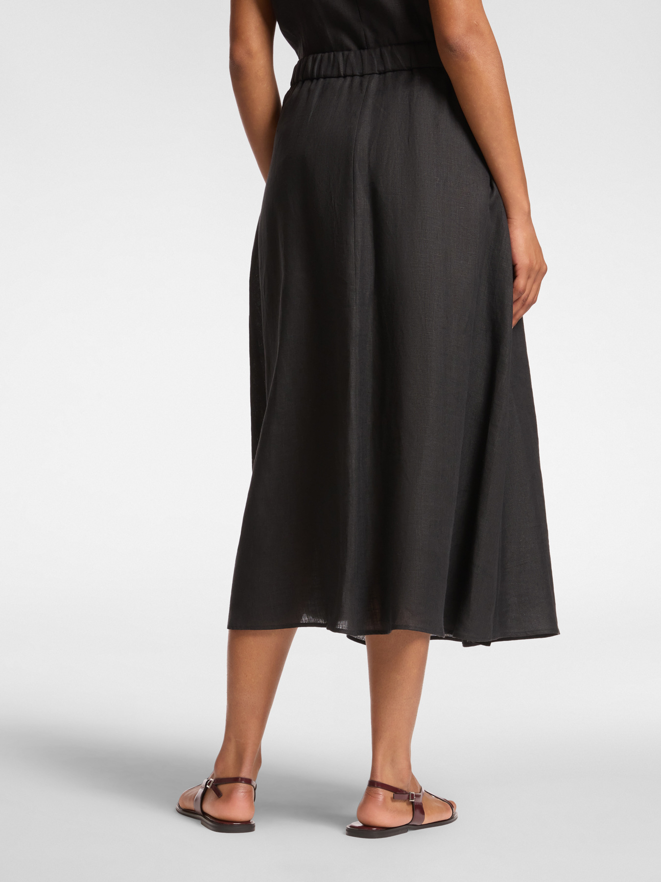 Jupe midi en lin image number 1