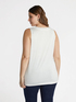Dual fabric V-neck top image number 1