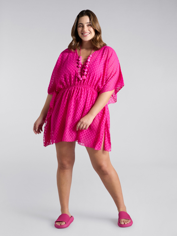 Kaftan aus bearbeitetem Stoff