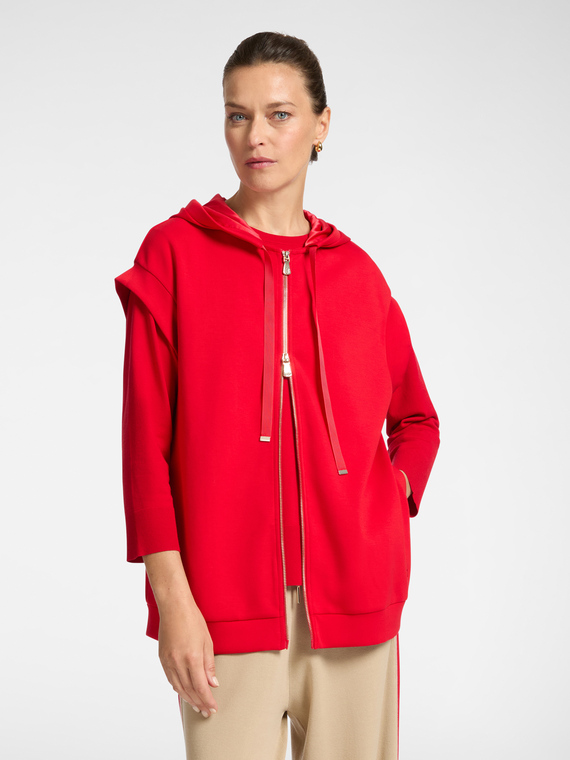 Sweat-shirt à manches courtes avec zip
