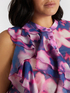 Printed top with ruffles image number 3