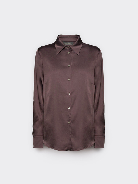 Stretch satin shirt