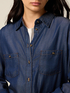 Tencel shirt with denim effect image number 2