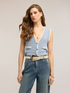 Cropped knit vest image number 3