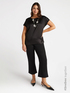 Satin and jersey blouse image number 0