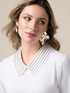 Short-sleeved T-shirt with jewel neckline image number 2