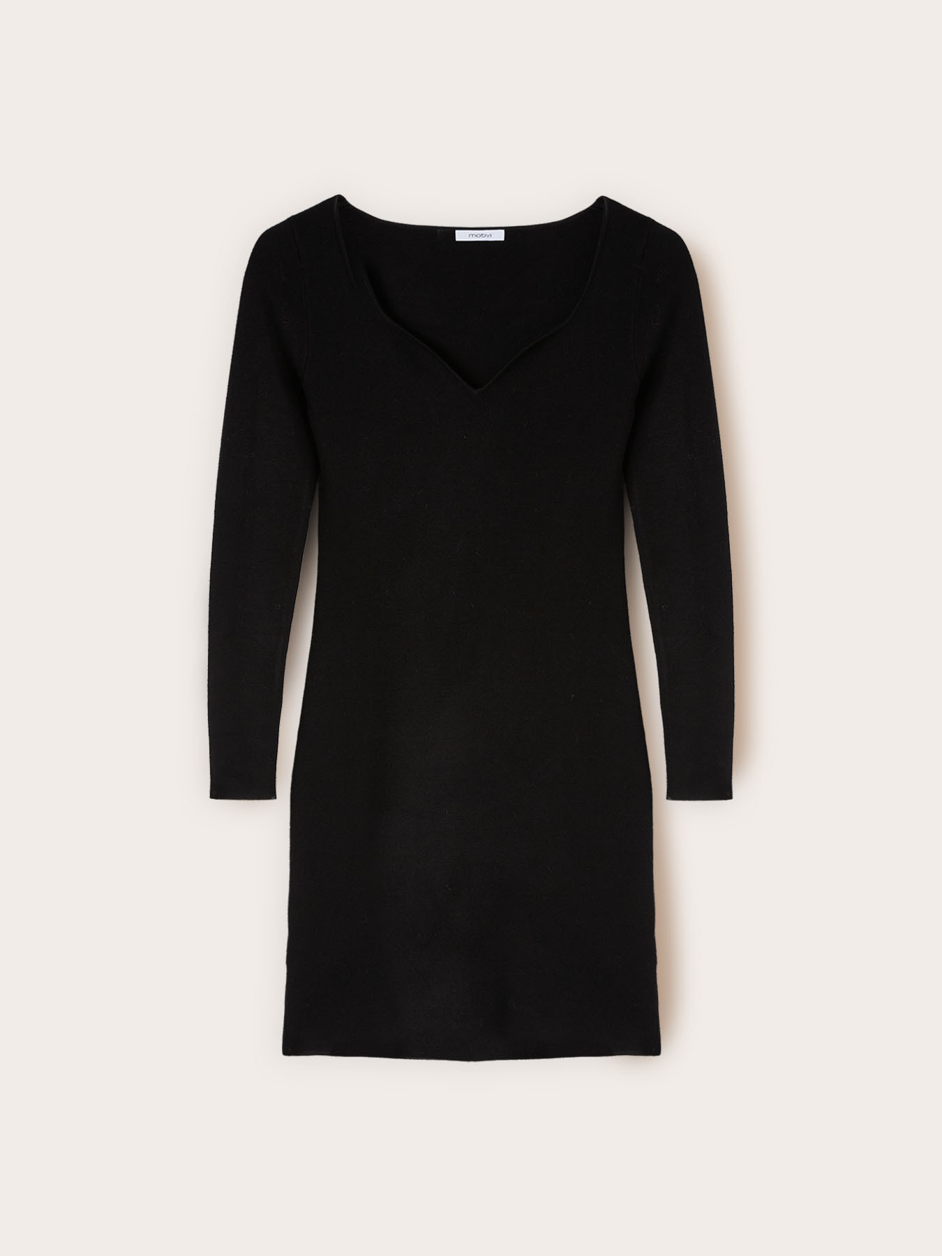 Knit tube dress with sweetheart neckline image number 4