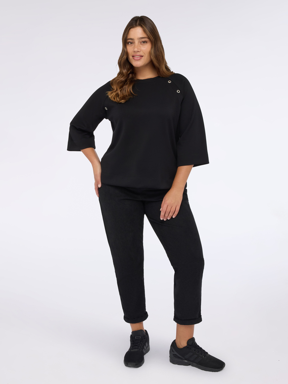 Pantalon Barrel en velours c&ocirc;tel&eacute;