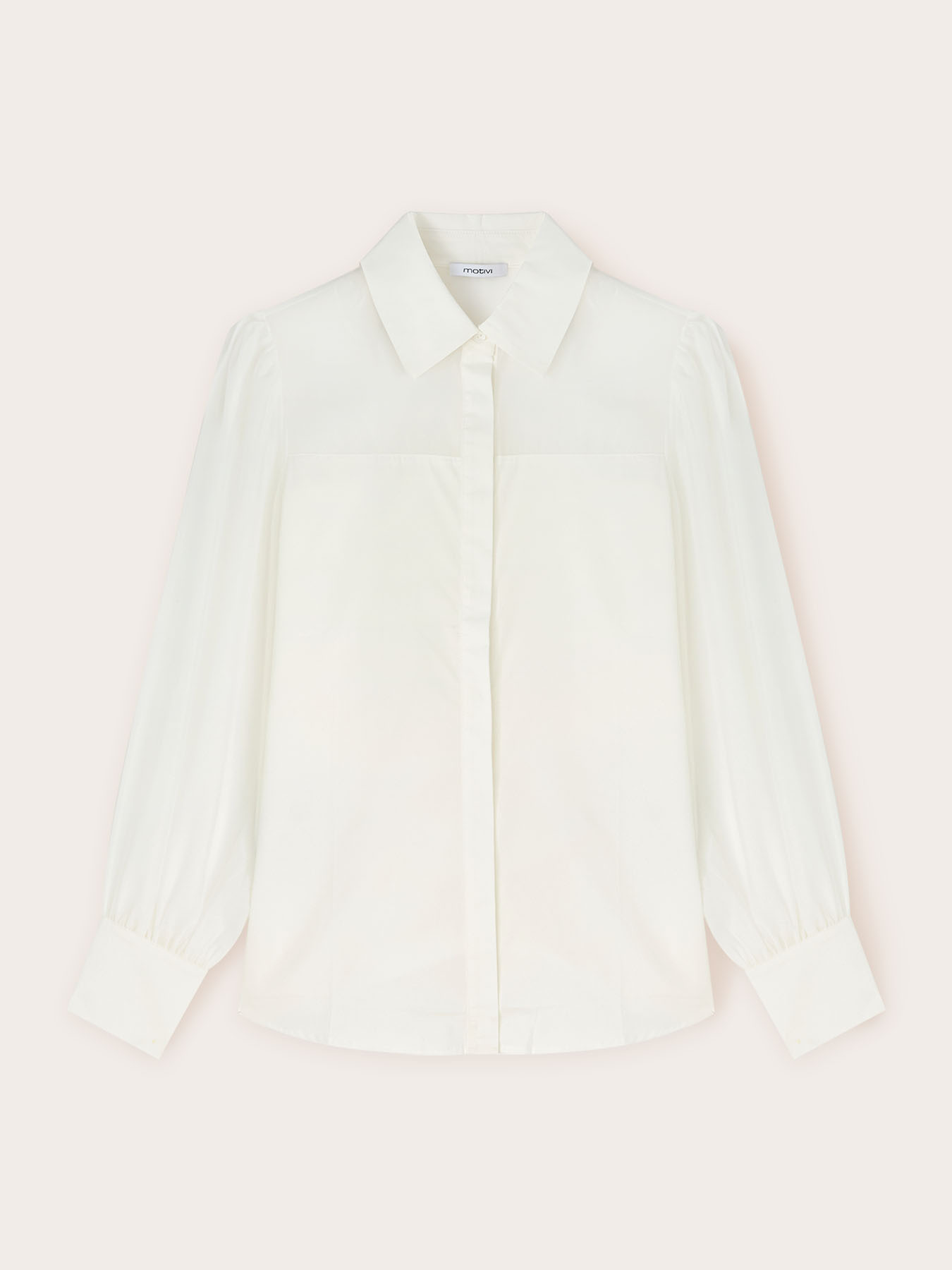 Chemise avec empiècements en organza image number 4